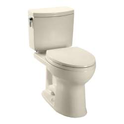1 GPF Two Piece Elongated Toilet with SanaGloss Ceramic Glaze - Seat Not Included in Sedona Beige