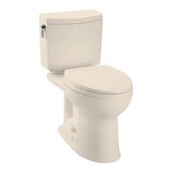 1 GPF Two Piece Elongated Toilet with SanaGloss Ceramic Glaze - Seat Not Included in Bone