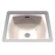 14-1/2-in Undermount Bathroom Sink with SanaGloss and Overflow Drain in Bone
