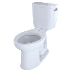 1.28 GPF Close Coupled Elongated Toilet with Right Hand Trip Lever in Cotton