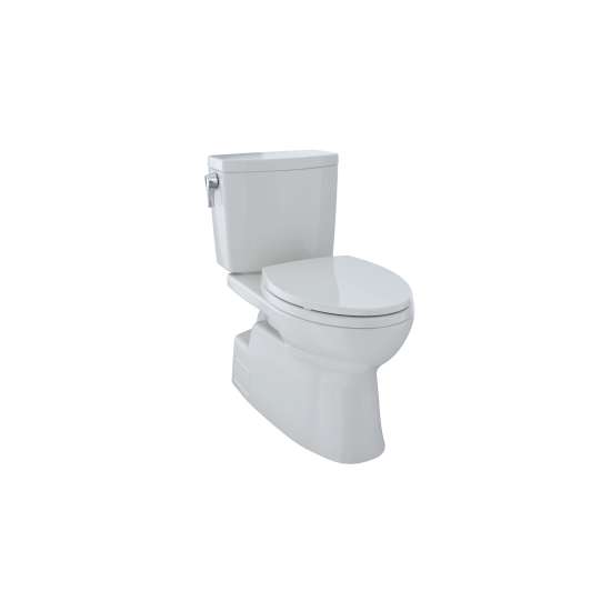 1.0 GPF Two-Piece Elongated Toilet with Single Flush in Colonial White