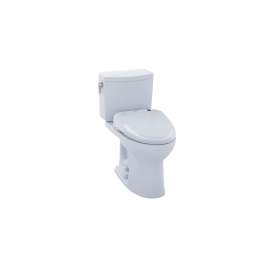 1.0 GPF Two-Piece Elongated Toilet with Single Flush and Washlet+ S350e Washlet in Cotton