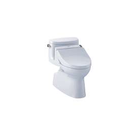 1.28 GPF One-Piece Elongated Bowl with Single Flush and Washlet+ C200 Washlet in Cotton