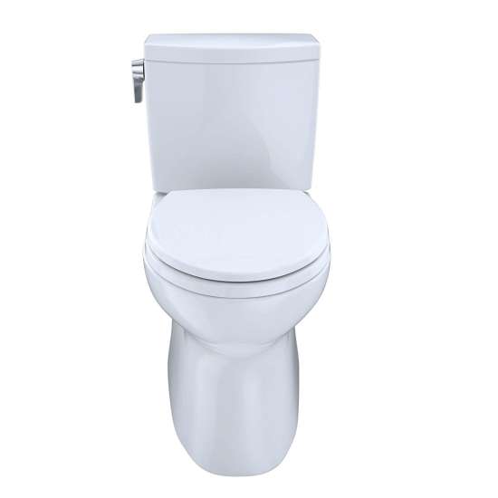 1.0 GPF Two-Piece Elongated Toilet with Single Flush and Right Hand Trip Lever in Cotton