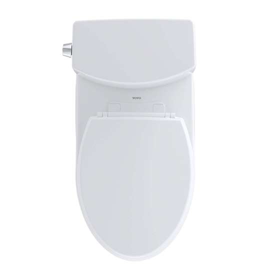 1.0 GPF Two-Piece Elongated Toilet with Single Flush and Right Hand Trip Lever in Cotton