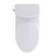 1.0 GPF Two-Piece Elongated Toilet with Single Flush and Right Hand Trip Lever in Cotton