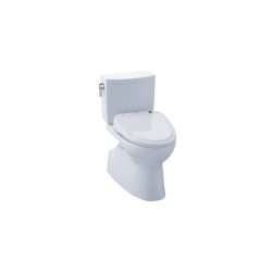 1.0 GPF Two-Piece Elongated Toilet with Single Flush and Washlet+ S300e Washlet in Cotton