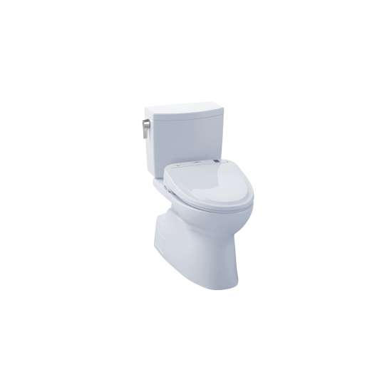 1.0 GPF Two-Piece Elongated Toilet with Single Flush and Washlet+ S300e Washlet in Cotton