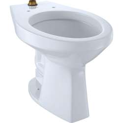 1.0 GPF Commercial Ultra-High Efficiency Elongated Toilet Bowl in Cotton
