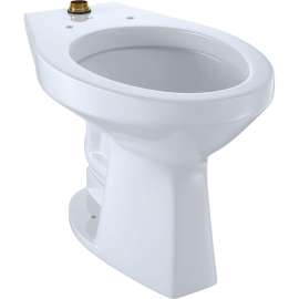 1.0 GPF Commercial Ultra-High Efficiency Elongated Toilet Bowl in Cotton