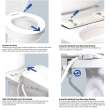 K300 Plastic Elongated Slow Close Bidet Seat - In Multiple Colors