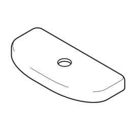 Tank Lid with Velcro Tape for ST446UM Toilet Tank in Ebony