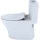 1.0 and 0.8 GPF Dual Flush One-Piece Elongated Chair Height Toilet in Cotton