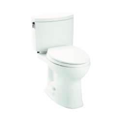 1 GPF Two Piece Elongated Toilet with SanaGloss Ceramic Glaze - Seat Not Included in Cotton