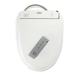SW583 S35E Round Closed Front Toilet Seat with Lid and Washlet with eWater+