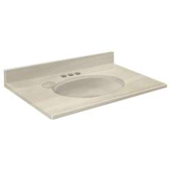 1409-702 Samson 19-in x 17-in Cultured Marble Single Bowl Vanity Top