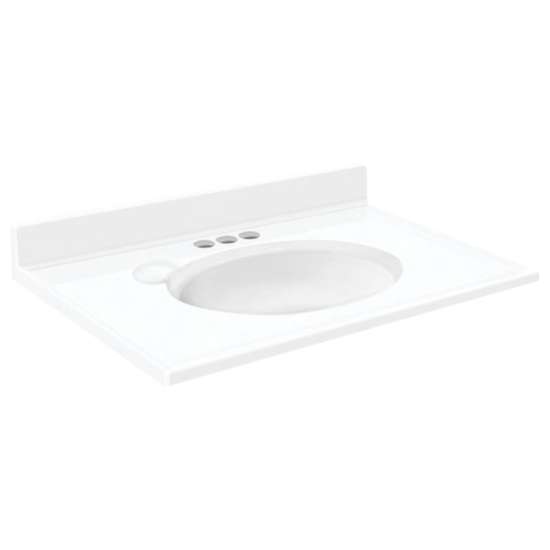 1409-722 Samson 31-in x 19-in Cultured Marble Single Bowl Vanity Top