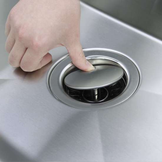 15-in x 17-in x 10-in 16 Gauge Single Bowl, Stainless Steel Kitchen Sink, Micro Edge Dual Mount Installation, with 3 Holes