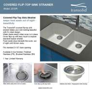 3.5-in Covered Flip-Top Sink Strainer in Brushed Stainless