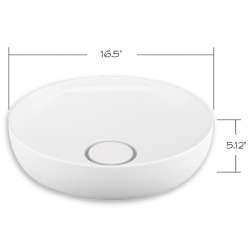 16.5-in Round Vitreous China Vessel Sink in White