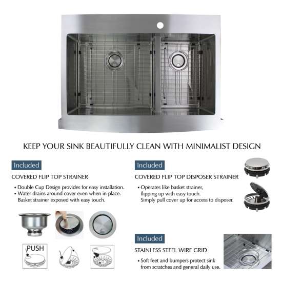 16 Gauge 60/40 Double Micro Edge Dual Mount Stainless Steel Sink Bowls with Low Divide 35.75