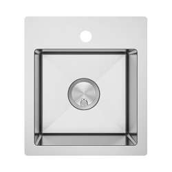 15-in x 17-in x 10-in 16 Gauge Single Bowl, Stainless Steel Kitchen Sink, Micro Edge Dual Mount Installation, with 1 Hole