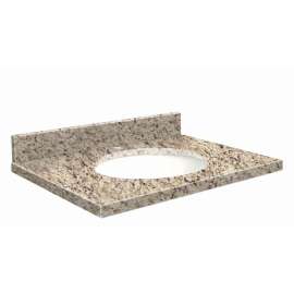 Transolid 37-in x 22-in Granite Bathroom Vanity Top with Eased Edge and 4-in Loose
Backsplash in Giallo Ornamental