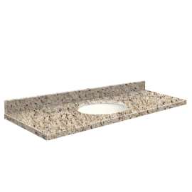 Transolid 61-in x 22-in Granite Bathroom Vanity Top with Eased Edge and 4-in Loose
Backsplash in Giallo Ornamental