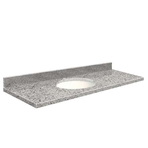 Transolid 61-in x 22-in Granite Bathroom Vanity Top with Eased Edge and 4-in Loose
Backsplash in Rosselin White