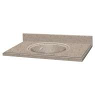 ITBC2522 Decor 25-in x 22-in Solid Surface Single Bowl Vanity Top