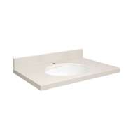Q2519 Nouveau 25-in x 19-in Quartz Single Bowl Vanity Top With Eased Edge