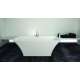 Lynville 60-in L x 30-in W x 24-in H Resin Stone Freestanding Bathtub with center drain, in White