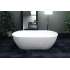 Sherwood 63-in L x 32-in W x 21-in H Resin Stone Freestanding Bathtub with center drain, in White