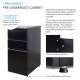 15.4-in W x 34.9-in H x 22.4-in D 20-Gauge Metal Freestanding Cabinet in Matte Black