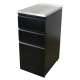 15.4-in W x 34.9-in H x 22.4-in D 20-Gauge Metal Freestanding Cabinet in Matte Black