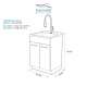 24-in White Laundry Cabinet with 9-in Handmade Stainless Steel Sink, Stainless Steel High Arc Faucet in White
