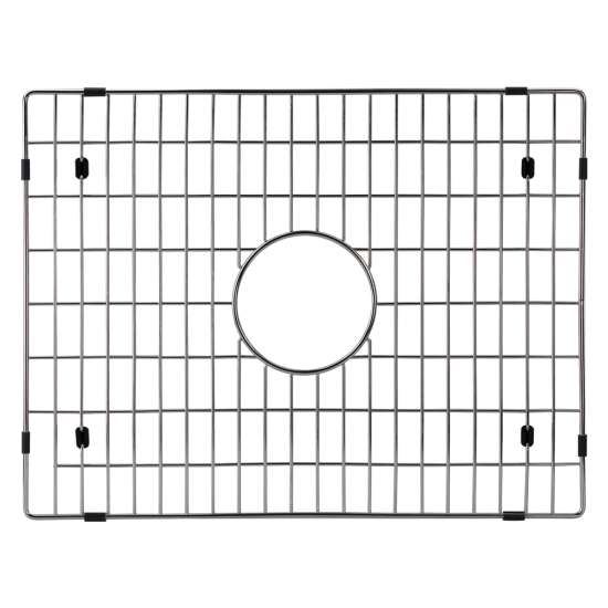 23.5-in x 19-in x 9-in Single Bowl with Reversible (Fluted/Plain) Front, Farmhouse Fireclay Kitchen Sink, Undermount Installation, in White with Grid, Strainer, Installation Kit