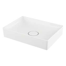 19.63-in Rectangular Vitreous China Vessel Sink in White