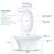 Anais 60-in L x 30-in W x 27.5-in H Resin Stone Freestanding Bathtub with center drain, in White