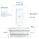 71-in L x 33.5-in W x 25.6-in H Resin Stone Freestanding Bathtub with center drain, in White