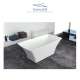Lynville 60-in L x 30-in W x 24-in H Resin Stone Freestanding Bathtub with center drain, in White