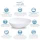 Marisol Grande 67-in L x 33in W x 22in H Resin Stone Freestanding Bathtub with center drain, in White