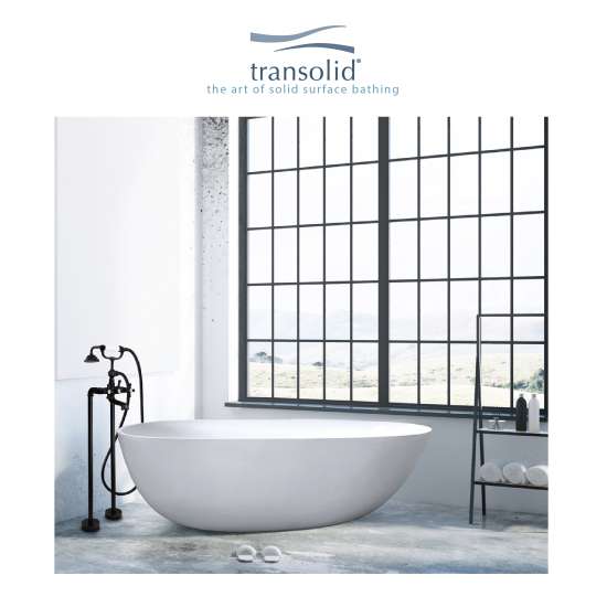 Marisol Grande 67-in L x 33in W x 22in H Resin Stone Freestanding Bathtub with center drain, in White