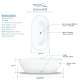 Sherwood 63-in L x 32-in W x 21-in H Resin Stone Freestanding Bathtub with center drain, in White