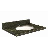 G3122-E3 Nouveau 31-in x 22-in Granite Single Bowl Vanity Top With Eased Edge, Uba Verde
