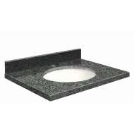 G3122-E8 Nouveau 31-in x 22-in Granite Single Bowl Vanity Top With Eased Edge, Blue Pearl