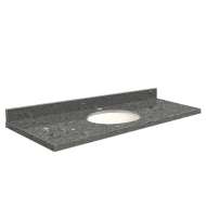 Q6122-4T Nouveau 61-in x 22-in Quartz Single Bowl Vanity Top With Eased Edge, Greystone
