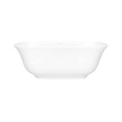 AMTMNSMNO Amiata 64-3/4-in X 31-1/2-in Freestanding Soaking Bathtub with No Overflow Hole, Standard Matte White