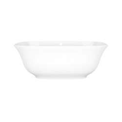 AMTNSWOF Amiata 64-3/4-in X 31-1/2-in Freestanding Soaking Bathtub with Overflow Hole, Standard White