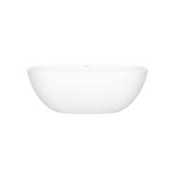BA1MNSMNO Barcelona 59-in x 28-1/2-in Freestanding Soaking Bathtub with No Overflow Hole, Standard Matte White